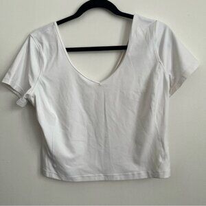 Lululemon Align Short Sleeve TShirt TopWhiteUS 10
